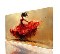 Femme Tapis de Souris Danse Imperméable Tapis de Souris xxl 90x40x0.3cm, Gaming Mouse pad Améliorer la Précision et la Vitesse, Mouse Pad pour Bureau Gamer Clavier Sans fil Pc Portable Cadeau JXL-1566