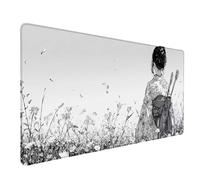 Femme Tapis de Souris XXL 100x50cm, Tapis Souris Gris sous Main Bureau avec Bords Cousus, Imperméable Mouse Pad Base en Caoutchouc Antidérapant Surface pour Gamer, PC, Cadeau Femme -lsy260366