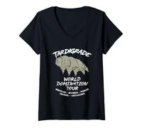 Femme Tardigrade Drôle Microbiologie Evolution Science Humour T-Shirt avec Col en V