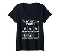 Femme Tarentule Tricks - Entomologiste Arthropode Amoureux des arachnides T-Shirt avec Col en V