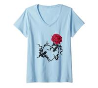 Femme Tarot Carte Occulte Astrologie Ésotérique Gothique T-Shirt avec Col en V