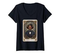 Femme Tarot de Frederick Douglas T-Shirt avec Col en V