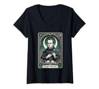 Femme Tarot Grégor Mendel T-Shirt avec Col en V