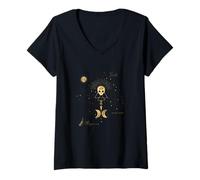Femme Tarot Le Magicien L'astrologie Magicienne Esotérisme Arcana T-Shirt avec Col en V