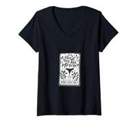 Femme Tarot The Good Girl/Soumise Feminine/Tarot Kink Witch T-Shirt avec Col en V