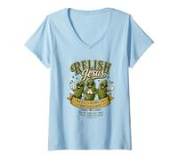 Femme Taste and See The Lord is Good Psaum 34 8 Taste and See T-Shirt avec Col en V