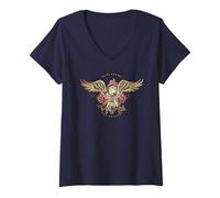 Femme Tatouage Betty Boop Love Hurts T-Shirt avec Col en V