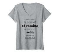 Femme Te haré entender, y Te enseñaré el Camino en Que debes andar T-Shirt avec Col en V