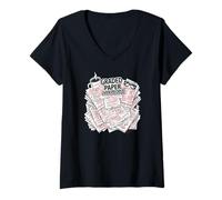 Femme Teacher Introvert Graded Paper Over People T-Shirt avec Col en V