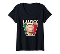 Femme Team AMLO Vive en el Corazón del Pueblo - Mexican History T-Shirt avec Col en V