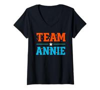 Femme Team Annie T-Shirt Support Nom ANNIE T-Shirt avec Col en V