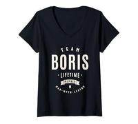 Femme Team Boris Nom amusant Boris T-Shirt avec Col en V