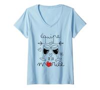 Femme Team De La Mariée EVJF Future Mariée 2023 T-Shirt avec Col en V