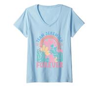 Femme Team Jeremiah Forever Forever Floral Retro Groovy Enfants T-Shirt avec Col en V