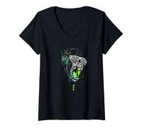 Femme Techno T-Shirt avec Col en V
