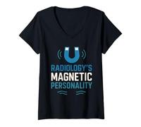 Femme Technologue IRM Radiologie Imagerie par résonance magnétique Fierté T-Shirt avec Col en V