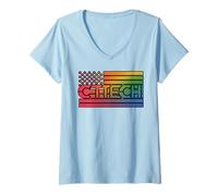 Femme Technologues CT Tomodensitométrie Appréciation technique CT T-Shirt avec Col en V