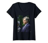 Femme Ted Kennedy Sénateur américain en 1983 par Michael Grecco T-Shirt avec Col en V
