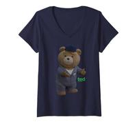 Femme Ted TV Series Outfit Change T-Shirt avec Col en V