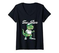 Femme Tee-Rex - Jeu de Mots de Golf pour Amateurs de Golfeur T-Shirt avec Col en V