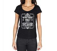 Femme Tee-Shirt - All Original Parts Aged To Perfection 1967 - 57 Ans T-Shirt Graphique Idée Cadeau 57e Anniversaire Vintage Année 1967 Nouveauté