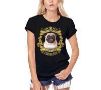 Femme Tee-Shirt Bio Chien Carlin - Moment I Saw You I Loved You Chiot - Pug Dog - Moment I Saw You I Loved You Puppy - T-Shirt Graphique Éco-Responsable Vintage Cadeau Nouveauté
