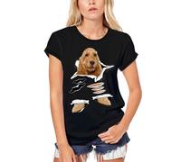 Femme Tee-Shirt Bio Chien Cocker Anglais - English Cocker Spaniel Dog - T-Shirt Graphique Éco-Responsable Vintage Cadeau Nouveauté