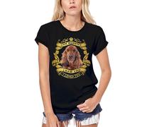 Femme Tee-Shirt Bio Chien Cocker - Moment Où Je T'ai Vu Je T'ai Aimé Chiot - Cocker Spaniel Dog - Moment I Saw You I Loved You Puppy - T-Shirt Graphique Éco-Responsable Vintage Cadeau Nouveauté