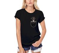 Femme Tee-Shirt Bio Un Dogue Allemand Dans Votre Poche - Great Dane In Your Pocket - T-Shirt Graphique Éco-Responsable Vintage Cadeau Nouveauté