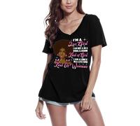 Femme Tee-Shirt Col V Je Suis Une Fille Lion Une Fois Dans Une Vie Le Genre De Femme - I'm A Leo Girl Once In A Lifetime Kind Of Women - T-Shirt Graphique Éco-Responsable Vintage Cadeau Nouveauté