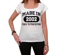 Femme Tee-Shirt Cultivé À La Perfection Fabriqué En 2002 - Grow To Perfection Made In 2002 - 22 Ans T-Shirt Graphique Idée Cadeau 22e Anniversaire Vintage Année 2002 Nouveauté