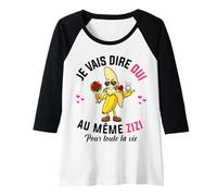 Femme Tee Shirt EVJF Même Zizi pour Toute La Vie Future Mariée Manche Raglan