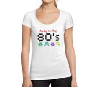 Femme Tee-Shirt Fabriqué Dans Les Années 80 - Made In 80's - 80 Ans T-Shirt Graphique Idée Cadeau 80e Anniversaire Vintage Année 1944 Nouveauté