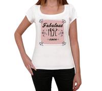 Femme Tee-Shirt Femme Fabuleuse Depuis 1952 - Fabulous Woman Since 1952 - 72 Ans T-Shirt Graphique Idée Cadeau 72e Anniversaire Vintage Année 1952 Nouveauté