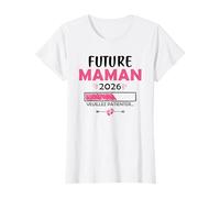 Femme Tee Shirt Future Maman 2026 Annonce Grossesse T-Shirt