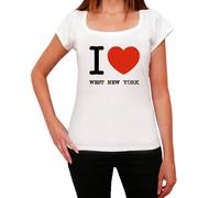 Femme Tee-Shirt J'aime L'ouest De New York - I Love West New York - T-Shirt Graphique Éco-Responsable Vintage Cadeau Nouveauté