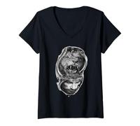 Femme Tee Shirt Jésus est Mon Tee Shirt Super héros T-Shirt avec Col en V