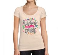 Femme Tee-Shirt Lancez La Gentillesse Comme Des Confettis - Throw Kindness Around Like Confetti - T-Shirt Graphique Éco-Responsable Vintage Cadeau Nouveauté
