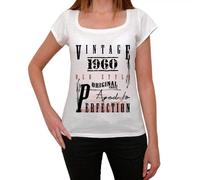Femme Tee-Shirt Pièces D'origine Vieillies À La Perfection 1960 - Original Parts Aged To Perfection 1960 - 64 Ans T-Shirt Graphique Idée Cadeau 64e Anniversaire Vintage Année 1960 Nouveauté