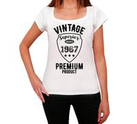 Femme Tee-Shirt Produit De Qualité Supérieure 1967 - Superior Goods Premium Product 1967 - 57 Ans T-Shirt Graphique Idée Cadeau 57e Anniversaire Vintage Année 1967 Nouveauté
