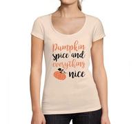 Femme Tee-Shirt Pumpkin Spice Et Tout Ce Qui Est Gentil Et Mignon - Pumpkin Spice And Everything Nice Cute - T-Shirt Graphique Éco-Responsable Vintage Cadeau Nouveauté
