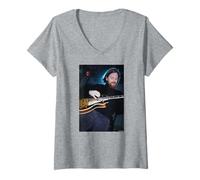 Femme Teenage Fanclub Alt Rock Norman Blake par Andy Willsher T-Shirt avec Col en V