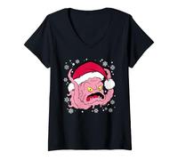 Femme Teenage Mutant Ninja Turtles Krang Christmas Hat T-Shirt avec Col en V
