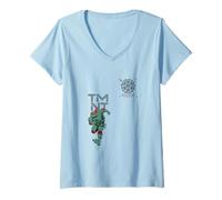 Femme Teenage Mutant Ninja Turtles Since 1984 Logo Stack Retro T-Shirt avec Col en V
