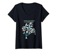 Femme Teenage Mutant Ninja Turtles TMNT Heroes In A Half Shell T-Shirt avec Col en V