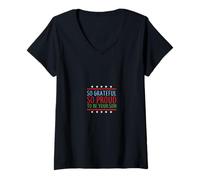 Femme Tellement Reconnaissant Tellement Fier D'être Ton Fils T-Shirt avec Col en V