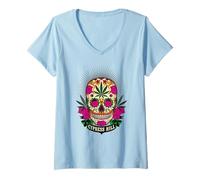 Femme Temples de Boom à Cypress Hill T-Shirt avec Col en V