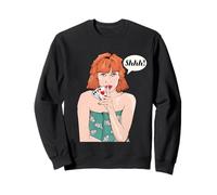 Femme tenant une main de poker quatre as Sweatshirt