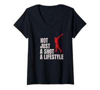 Femme Tennis NOT JUST A SHOT A LIFESTYLE Joueurs revers à une main T-Shirt avec Col en V