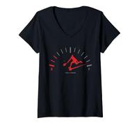 Femme Tennis Vintage T-Shirt avec Col en V